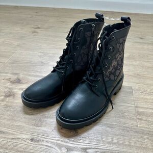 Coach Black mens Combat Boots size 10D